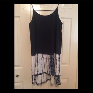 Navy tie-dye dress